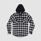 Shirt Cuadros c/capucha 'Asphalt'